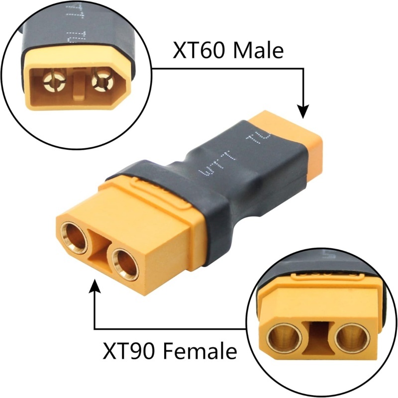 2Pcs/Lot XT90 Male Female to X - Drone Battery Charger recension och pris
