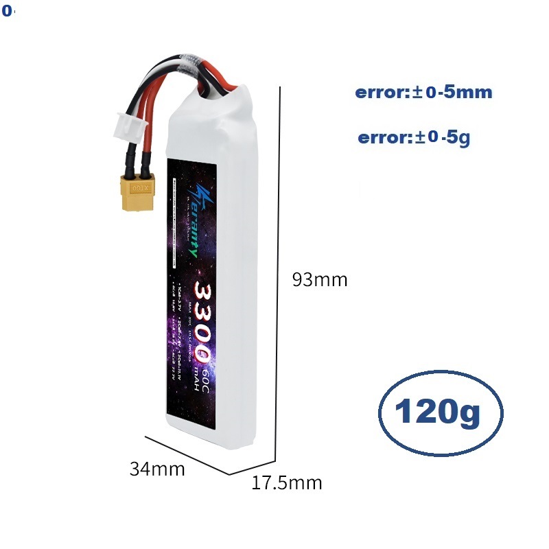 2S 7.4V LiPo Battery 3300mAh 6 - Drone Battery 3S recension och pris
