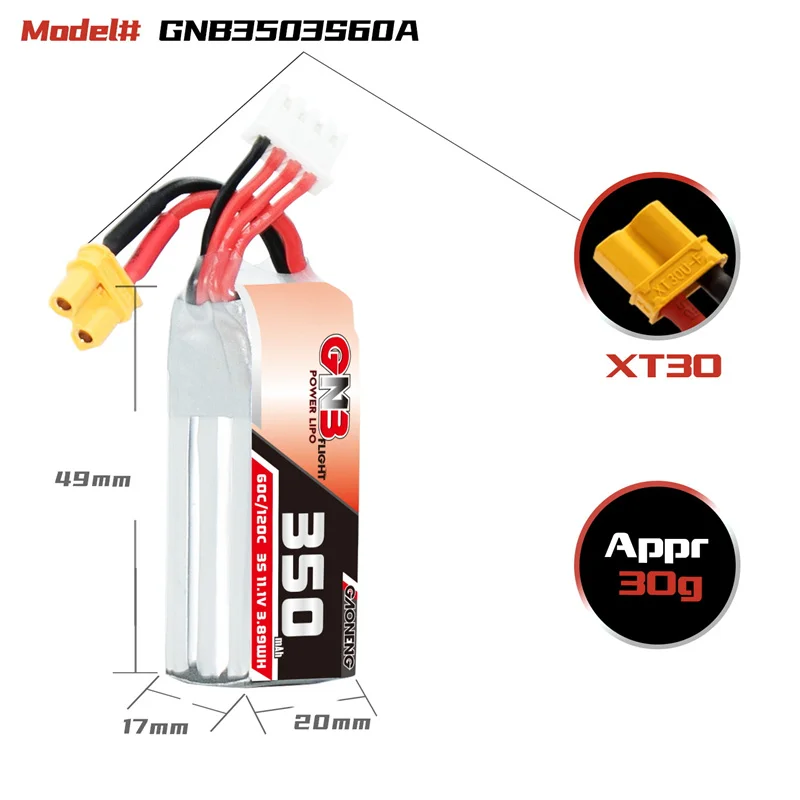 SWZY 3S 11.1V 350MAH 60C LiPo  - Drone Battery 3S recension och pris