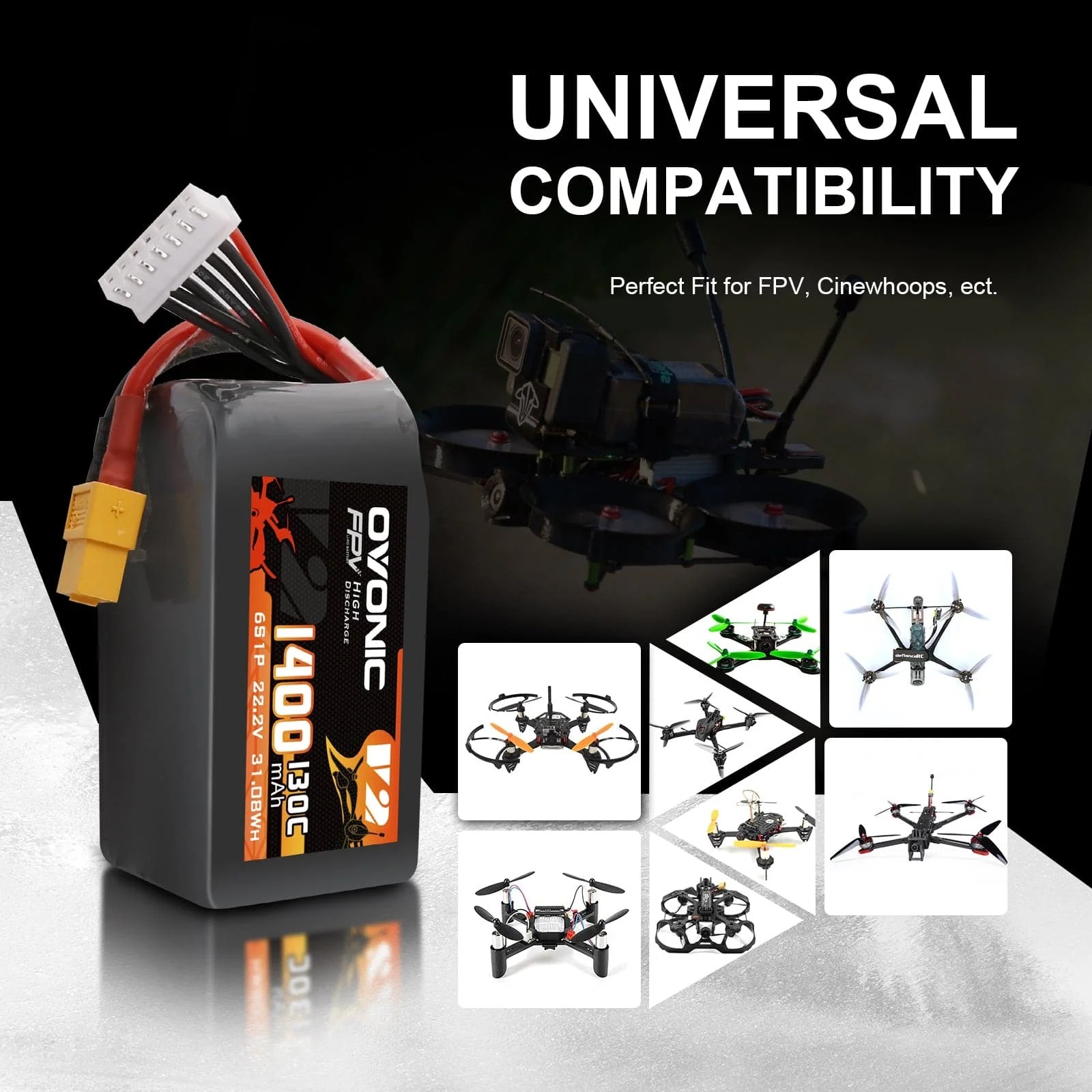 Ovonic 6S LiPo Battery 22.2V 1 - Drone Battery 6S recension och pris